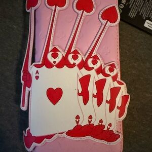 Disney Loungefly Pink and Red Playing Card Alice in Wonderland Wallet